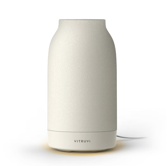 Vitruvi Air Waterless Diffuser for Home, 1500 Sq Ft Coverage | Diffusers for Home, Oil Diffuser, Housewarming Gift, Ceramic Finish, 5 Adjustable Scent Strengths | White